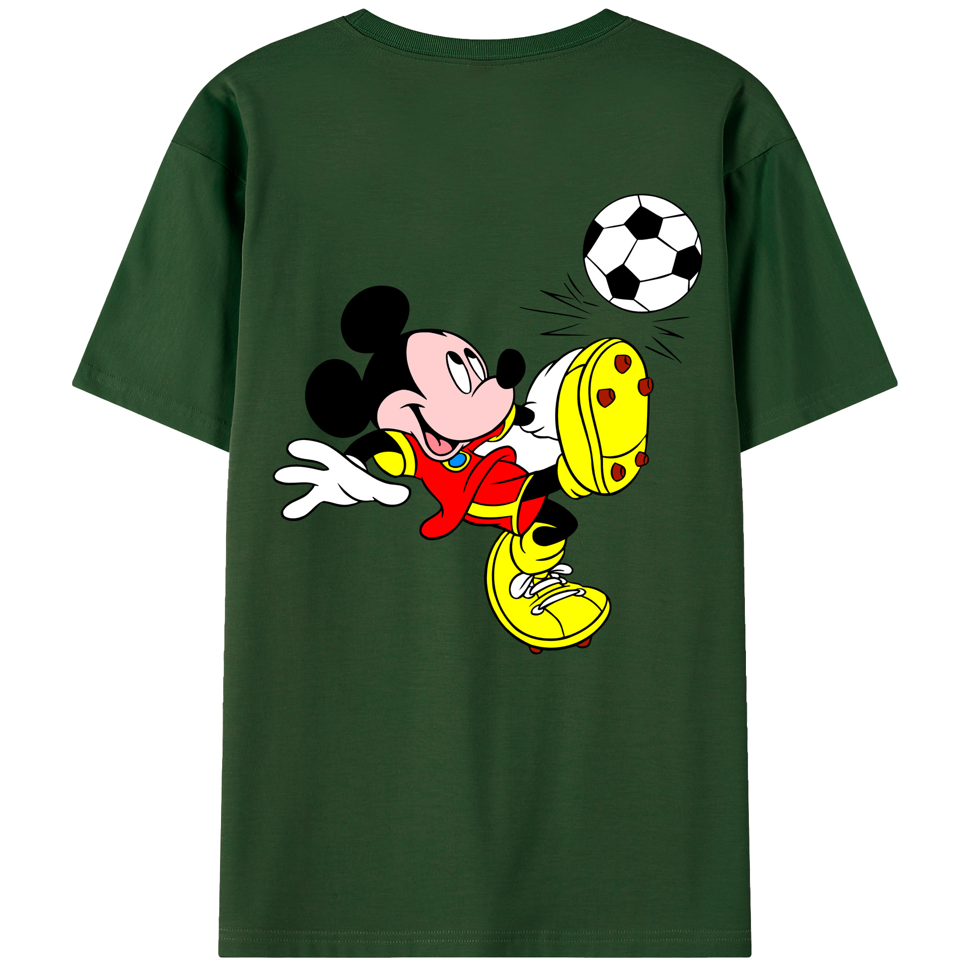 （画像用） ミッキーマウス Mickey Mouse 綿100％半袖Tシャツ（背面プリント）